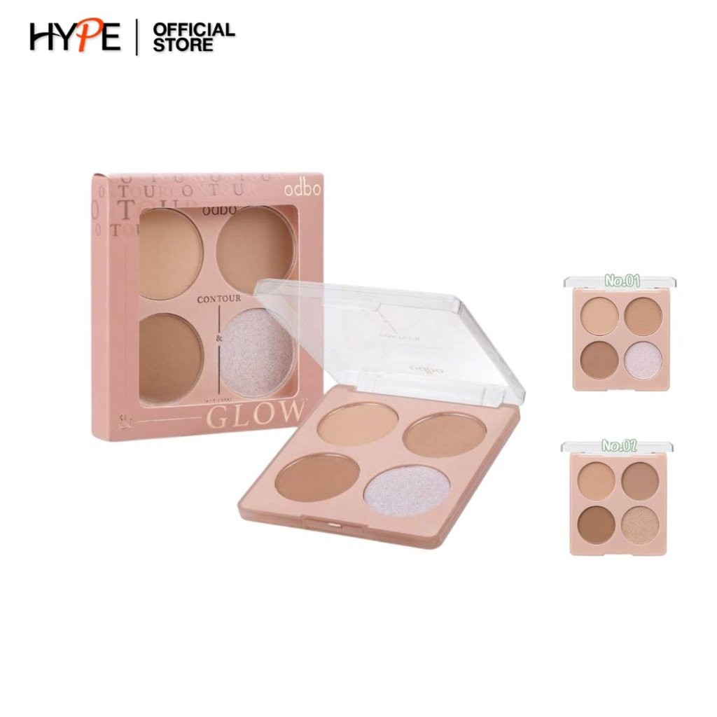 คอนทัวร์ ODBO CONTOUR & GLOW PALETTE รหัส OD1303