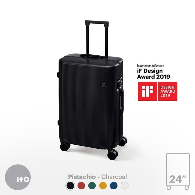ITO Pistachio 24 - กระเป๋าเดินทาง 24 นิ้ว Hard Case Luggage น้ำหนักเบา ระบบล็อกใส่รหัส มาตรฐาน TSA (suitcase ล้อลาก)