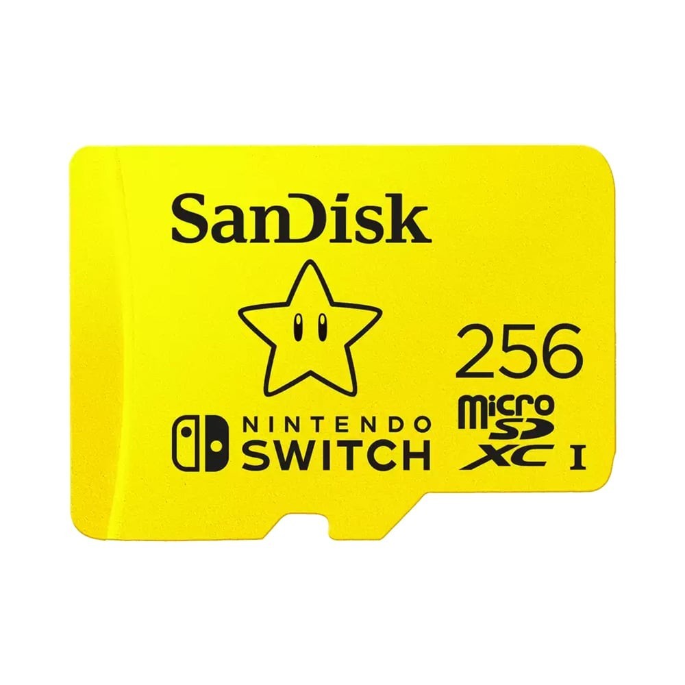 256 GB MICRO SD CARD SANDISK NINTENDO-LICENSED MEMORY CARDS FOR NINTENDO SWITCH (SDSQXAO-256G-GN3ZN)