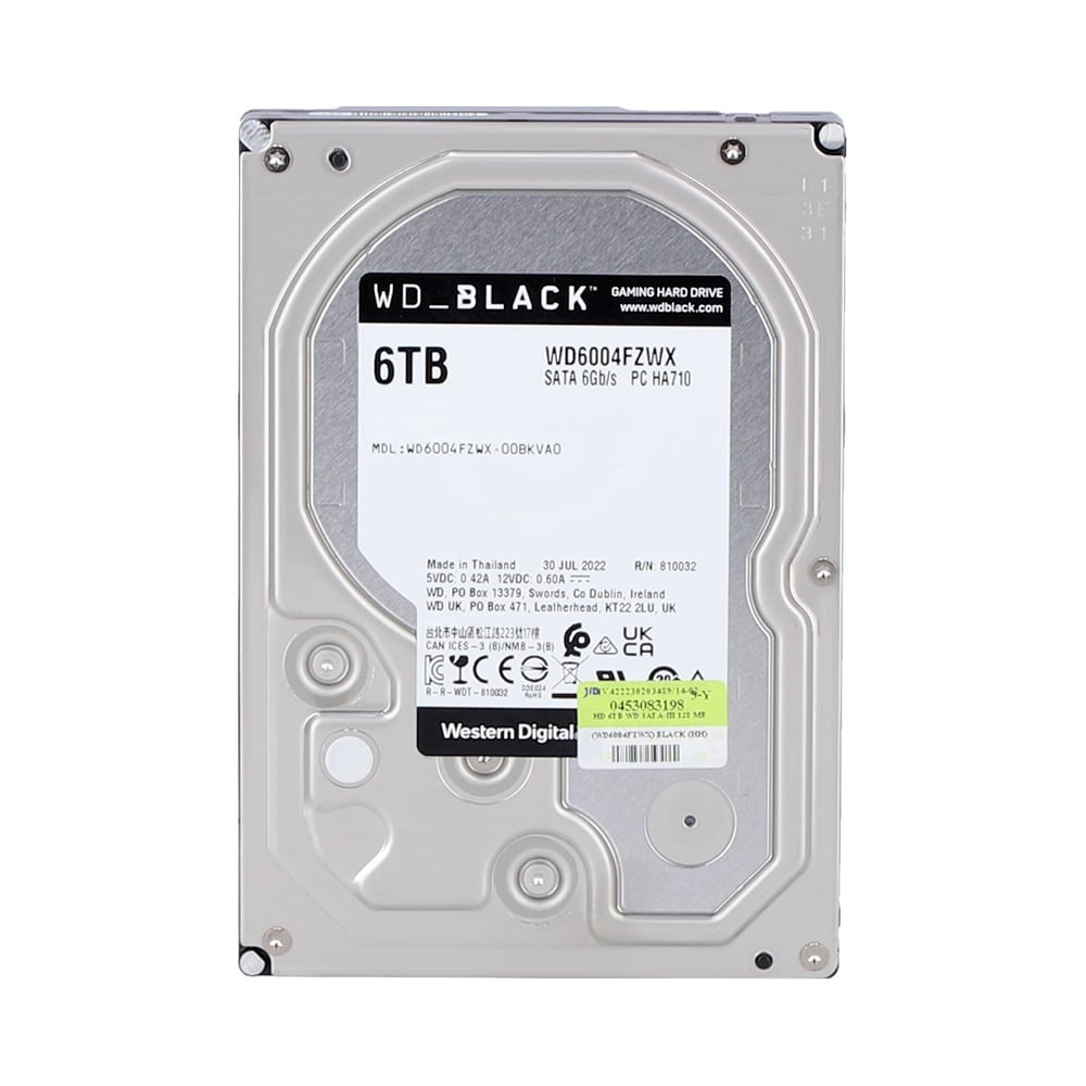 6 TB 3.5" HDD WD BLACK - 7200RPM SATA3 (WD6004FZWX)