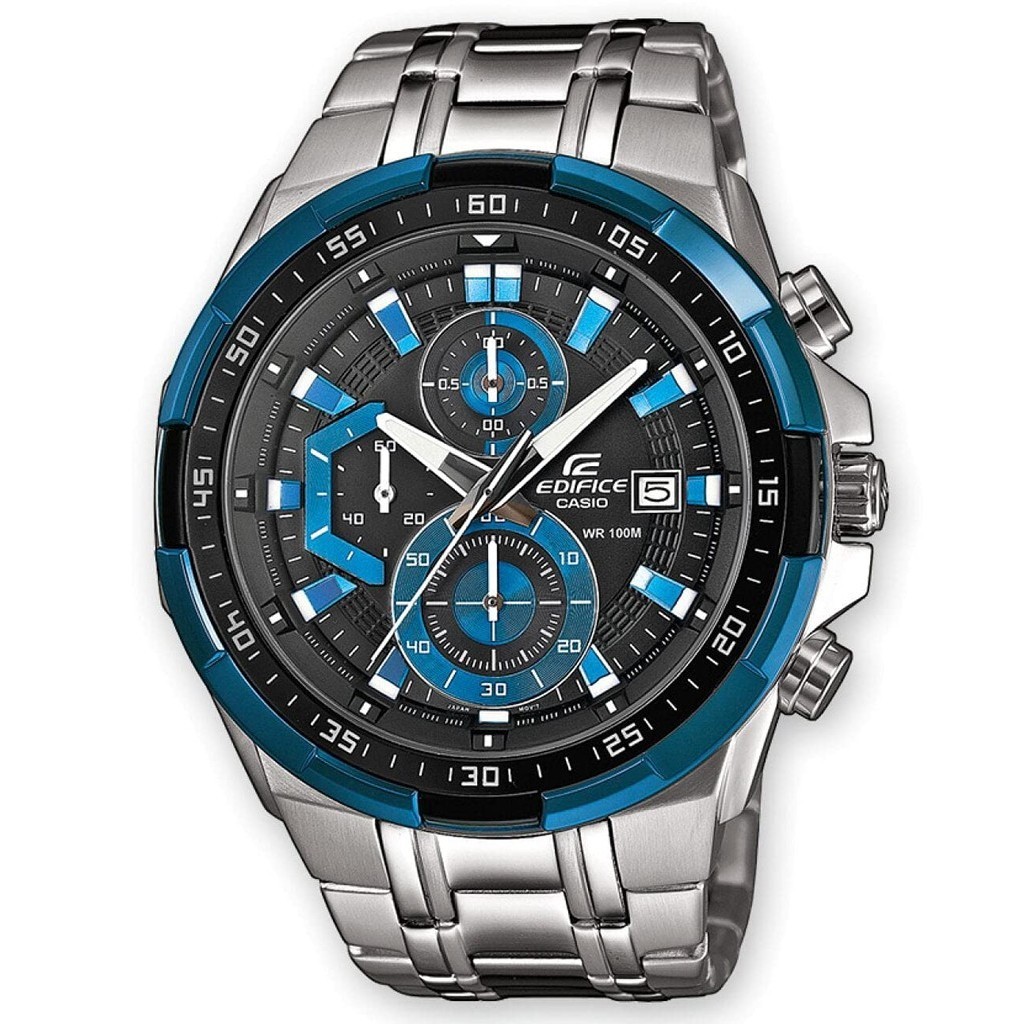 [Direct Japan] นาฬิกาข้อมือควอตซ์ Casio Edifice Efr-539D-1A2V สีดํา ฟ้า สําหรับผู้ชาย

