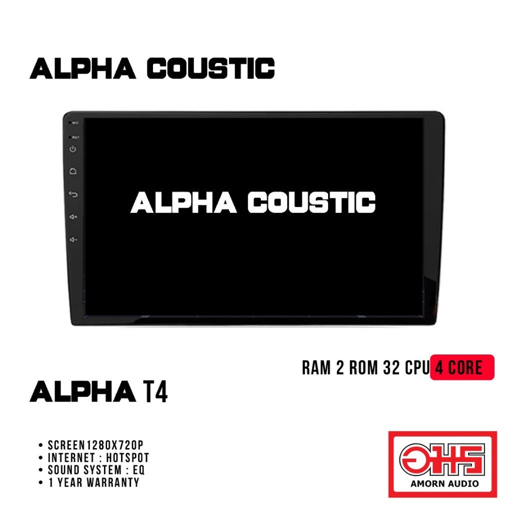Alpha Coustic จอแอนดรอยด์ 9นิ้ว , 10นิ้ว Androidแท้ Ram2 Rom32 CPU 4core และ 8core จอแอนดรอยติดรถยนต์ Android Amornaudio