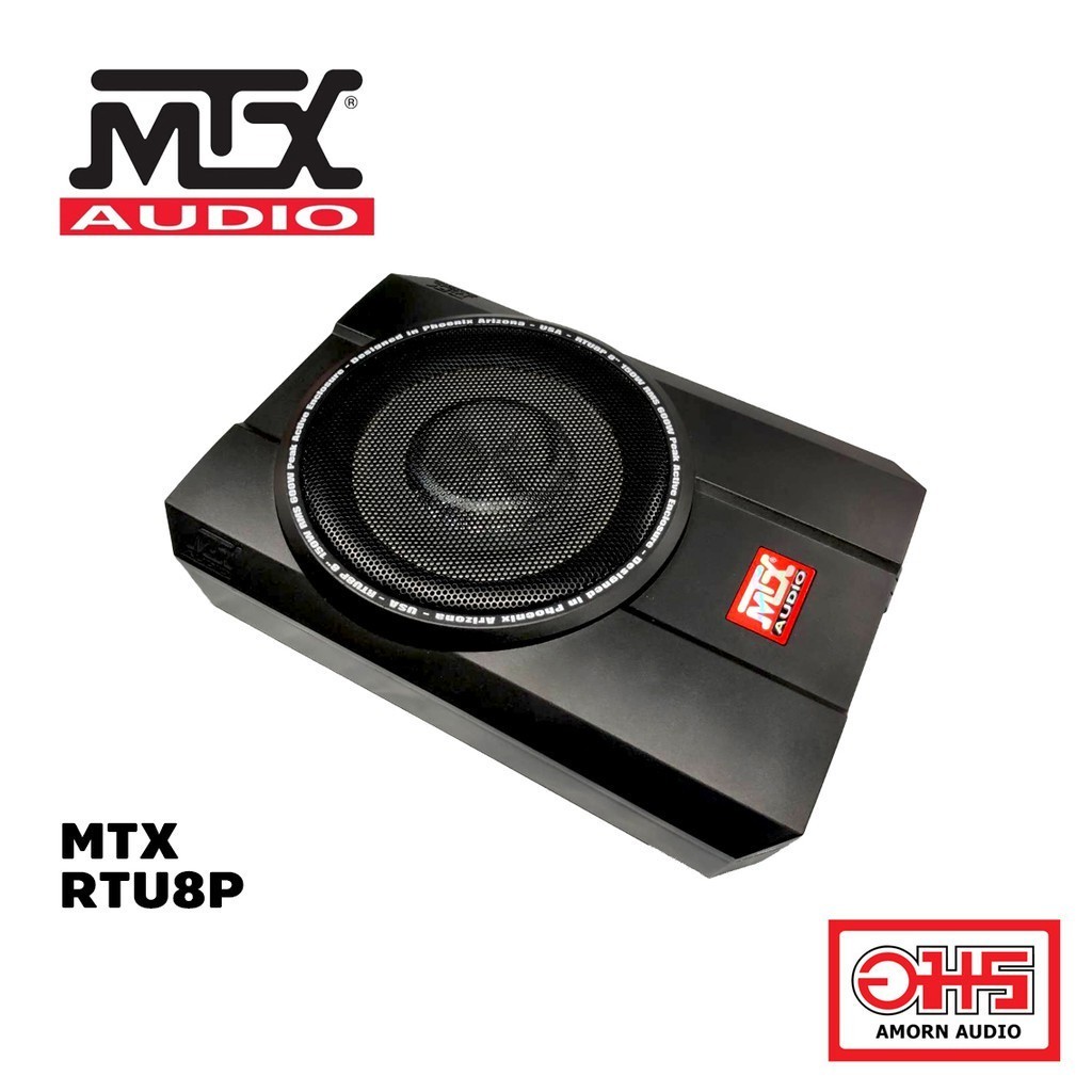MTX RTU8P ซับบ็อก เบสบ็อก subbox150W RMS Class-AB amplifier พร้อม EBC remote control AMORNA