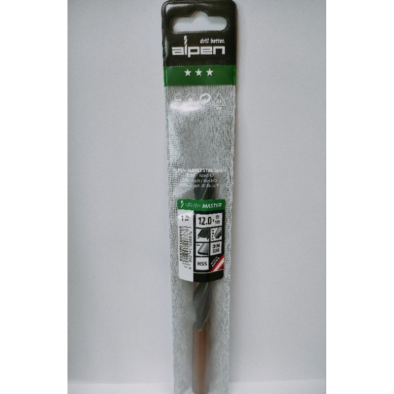 ดอกสว่านเจาะเหล็ก/Alpen/HSS Sprint Master/ขนาด12.0mm.