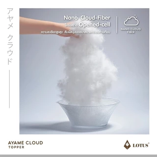 LOTUS ที่นอนนาโน คลาวด์ไฟเบอร์ รุ่น Ayame Cloud-Light Gray หนา 4 นิ้ว ส่งฟรี