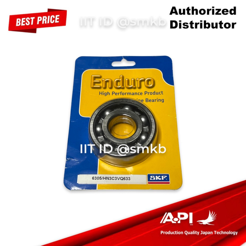 แท้ 100% รอบจัด ตลับลูกปืนรอบจัด SKF Enduro 6305/HN3C3VQ633  Size 25x62x17 mm.