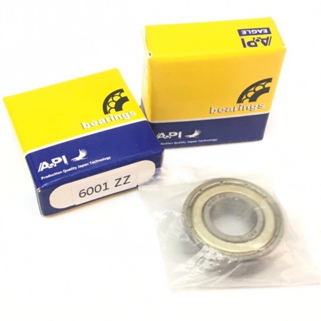 API Bearing 6001 ZZ 6001ZZ (12x28x8 mm) KOYO ตลับลูกปืนเม็ดกลมร่องลึก รอบสูง ฝาเหล็ก 2 ข้าง 6001-2Z (BALL BEARINGS 6001Z