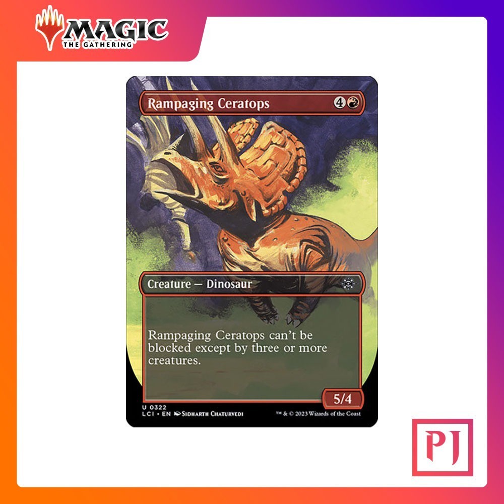 [MTG] Rampaging Ceratops (Borderless) [LC1] [RED] [UNCOM] [NORMAL] [ENG] (การ์ดเมจิค / Magic the Gathering)