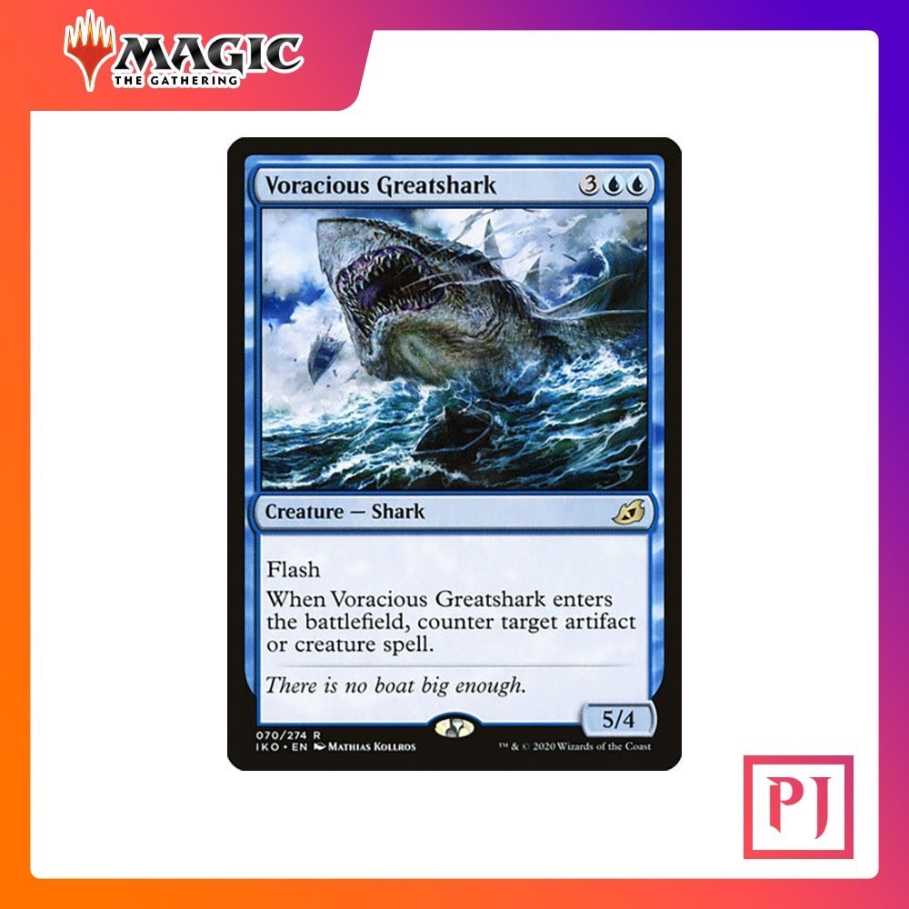 [MTG] Voracious Greatshark [IKO] [BLUE] [RARE] [NORMAL] [ENG] (การ์ดเมจิค / Magic the Gathering)