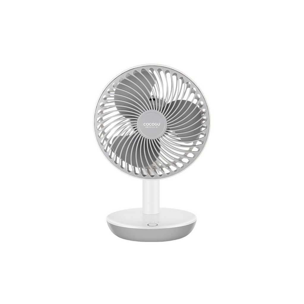 COCOGU - White/Gray - Charger Table Fan, USB charging table fan model C-TF1 ##