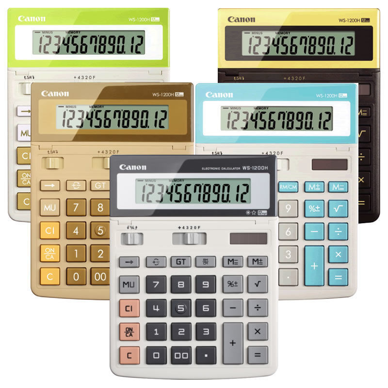 การบัญชีWS-1200H12CANONเครื่องคิดเลขอิเล็กทรอนิกส์สำนักงานการเงินเดสก์ท็อป Canon คอมพิวเตอร์บิตขนาดใ