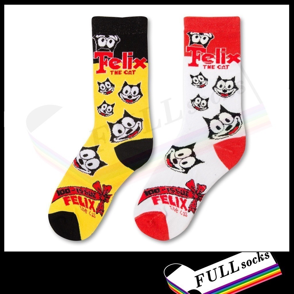 ถุงเท้า เฟลิกซ์เดอะแคท ขนาด Free Size Felix the Cat Socks