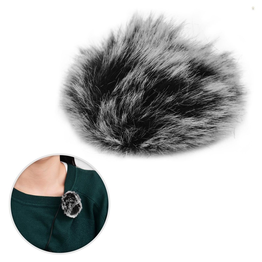 Clip-on Lavalier Microphone Windscreen Furry Windshield Mic Muff Compatible with Boya M1 and Other Most Lapel Microphone