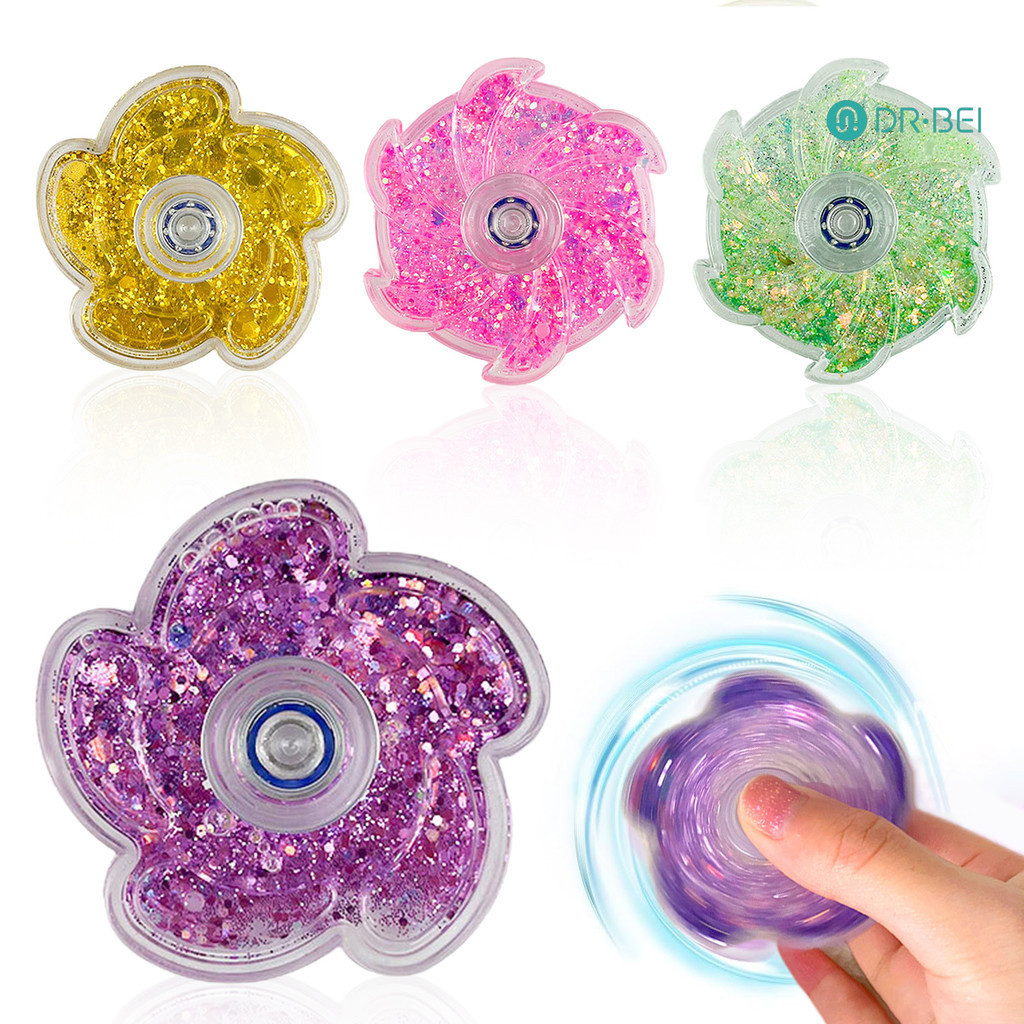 Shenyoushop ความเครียดบรรเทา Spinner Anti-Stress Spinner ของเล่นประกาย Glitter Fidget Spinner ของเล่