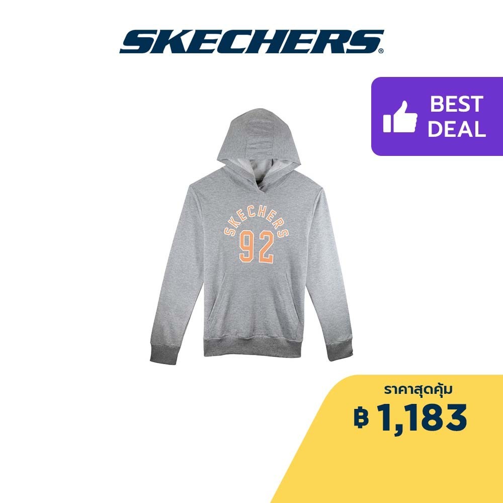 Skechers สเก็ตเชอร์ส เสื้อสเวตเตอร์มีฮู้ดผู้ชาย Men Hooded Pullover - SL223M113-QUSH