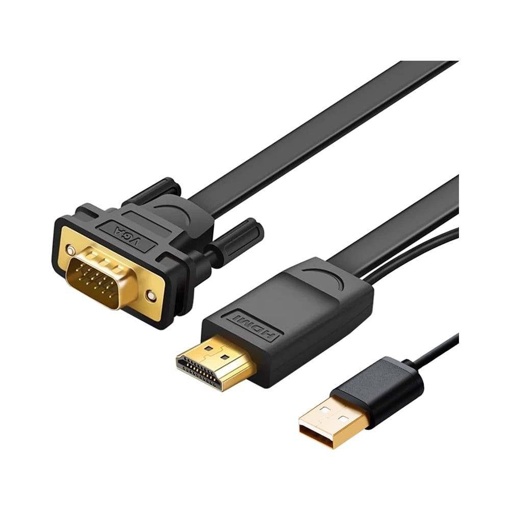 CONVERTER CABLE (สายแปลงสัญญาณ) UGREEN HDMI TO VGA CONVERTER CABLE 1.5M (30449)