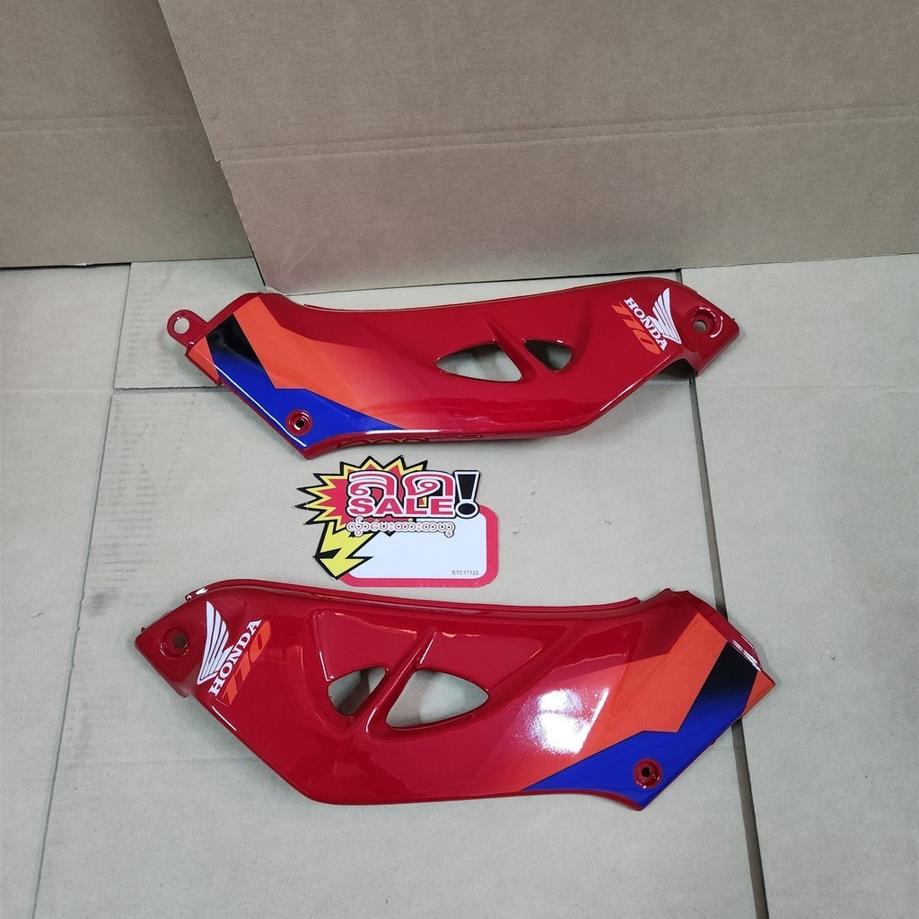 คอลโซลข้าง nice รุ่นแรก nice 110 ชุดสีมอเตอร์ไซค์ กาบรถ เฟรมรถ แฟริ่งรถ สีแดง ติดลายยกชุด2ชิ้น