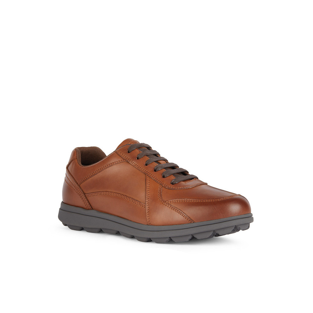GEOX รองเท้าหนังผู้ชาย รุ่น U SPHERICA EC12 - BROWN (U45GRAC6001M_S4BRXX)
