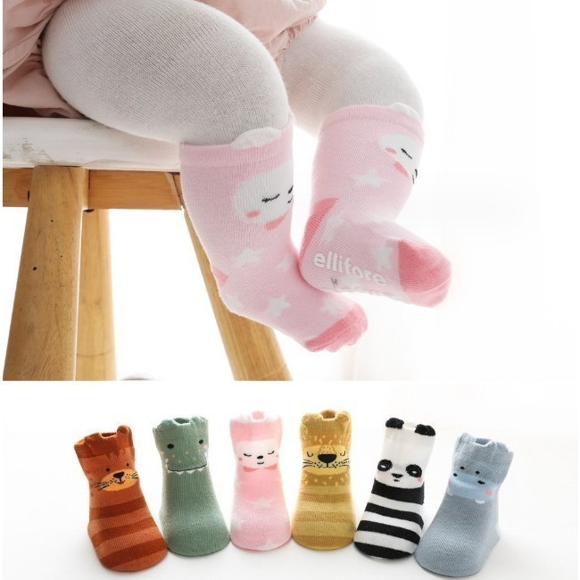 ส่งไว!  ⭐⭐⭐ D360 ถุงเท้าเด็ก ถุงเท้ากันลื่น 25 ลาย ⭐ สินค้าขายดี...