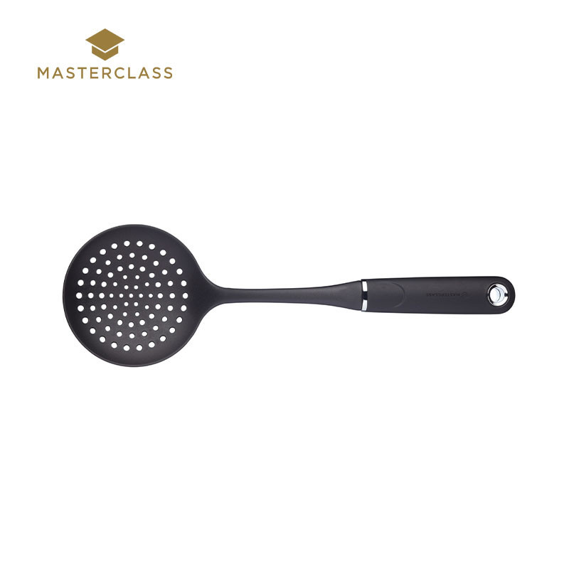 MasterClass Soft Grip Nylon Skimmer / Kitchen Cooking Skimmers For Non-Stick Cookware, Dishwasher Safe, Easy to Clean