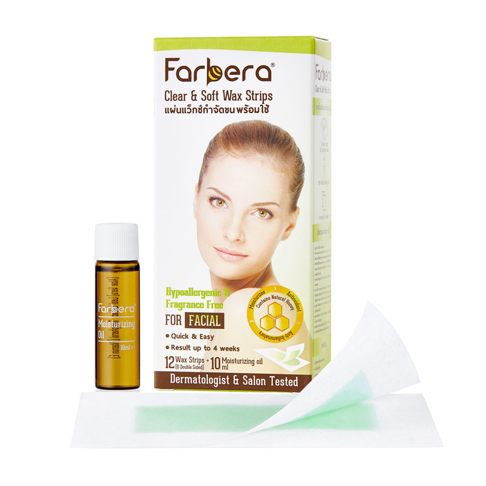 fardera clear&soft wax strips for facial