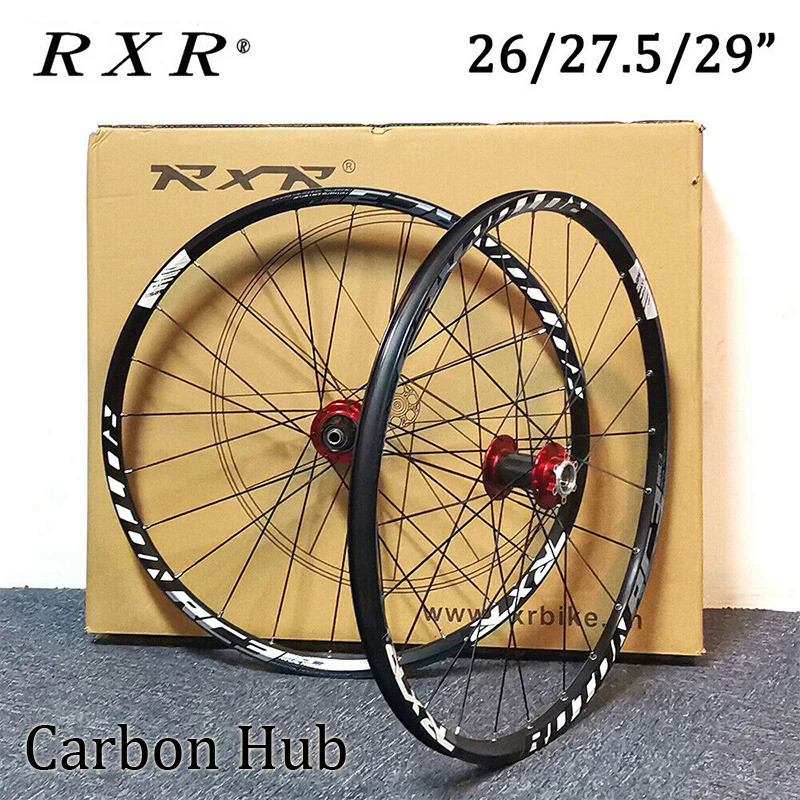 RXR คาร์บอน Hub จักรยาน Wheelset 26 27.5 29 MTB ชุดล้ออลูมิเนียมจักรยานเสือภูเขาล้อริม7/8/9/10/11ความเร็วส่วนจักรยาน