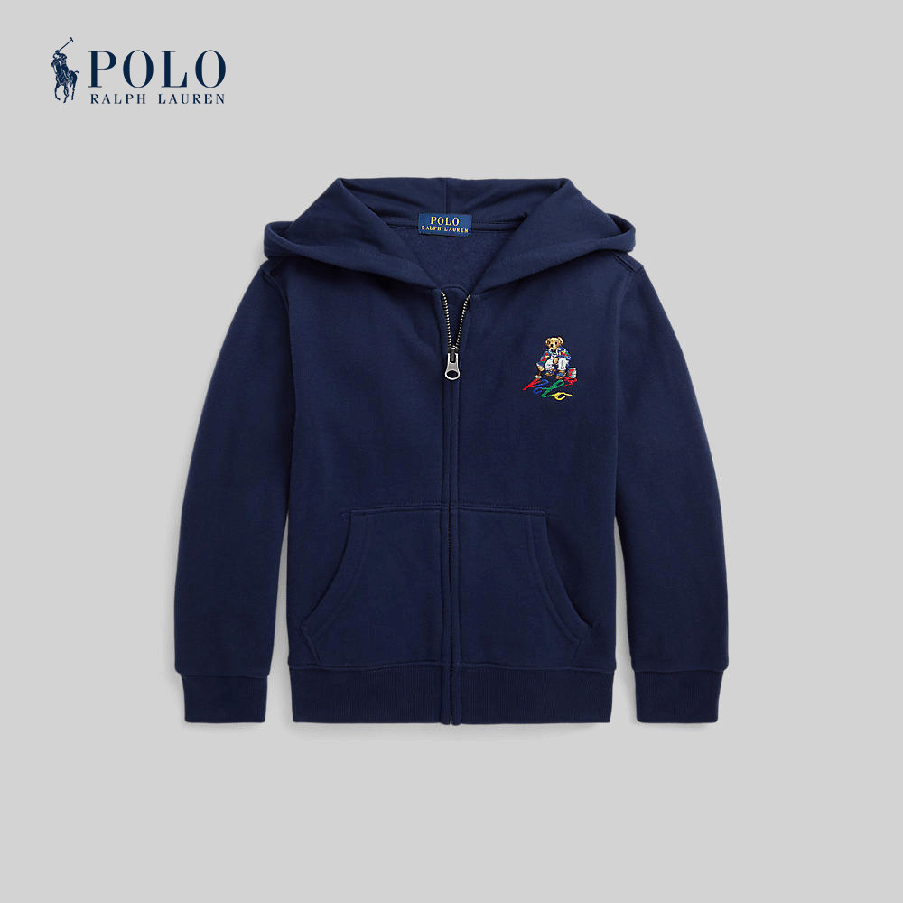 Polo Ralph Lauren Kids เสื้อแจ็คเก็ตเด็กผู้ชาย Polo Bear Fleece Full-Zip Hoodie รุ่น CWPOKNIB8020966 สีฟ้า