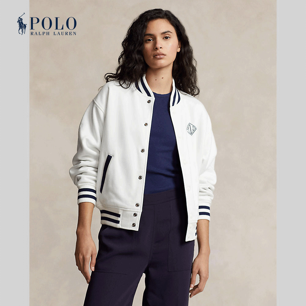 Polo Ralph Lauren เสื้อแจ็คเก็ตผู้หญิง Logo Reversible Bomber Jacket รุ่น WMPOOTWNDG20051 สีขาว