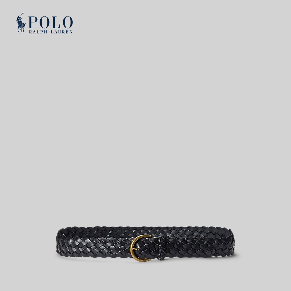 Polo Ralph Lauren เข็มขัดผู้หญิง Belt-Braided Calfskin Belt รุ่น WAPOBLT09M20083 สีดำ