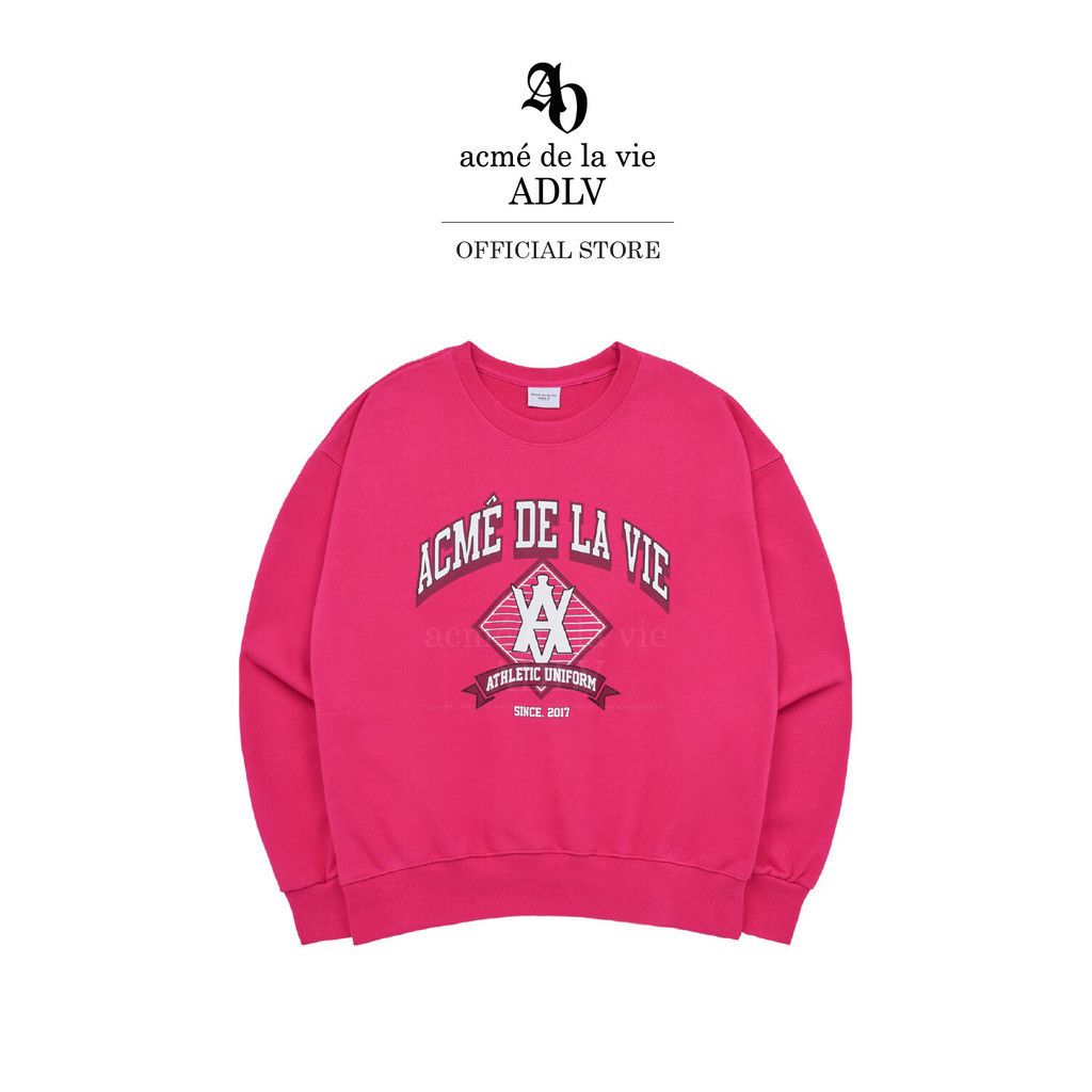 ADLV [acme de la vie] เสื้อแขนยาว รุ่น Diamond A Logo Symbol Sweat Shirt Pink (50012SDMSWU_F3PIXX)