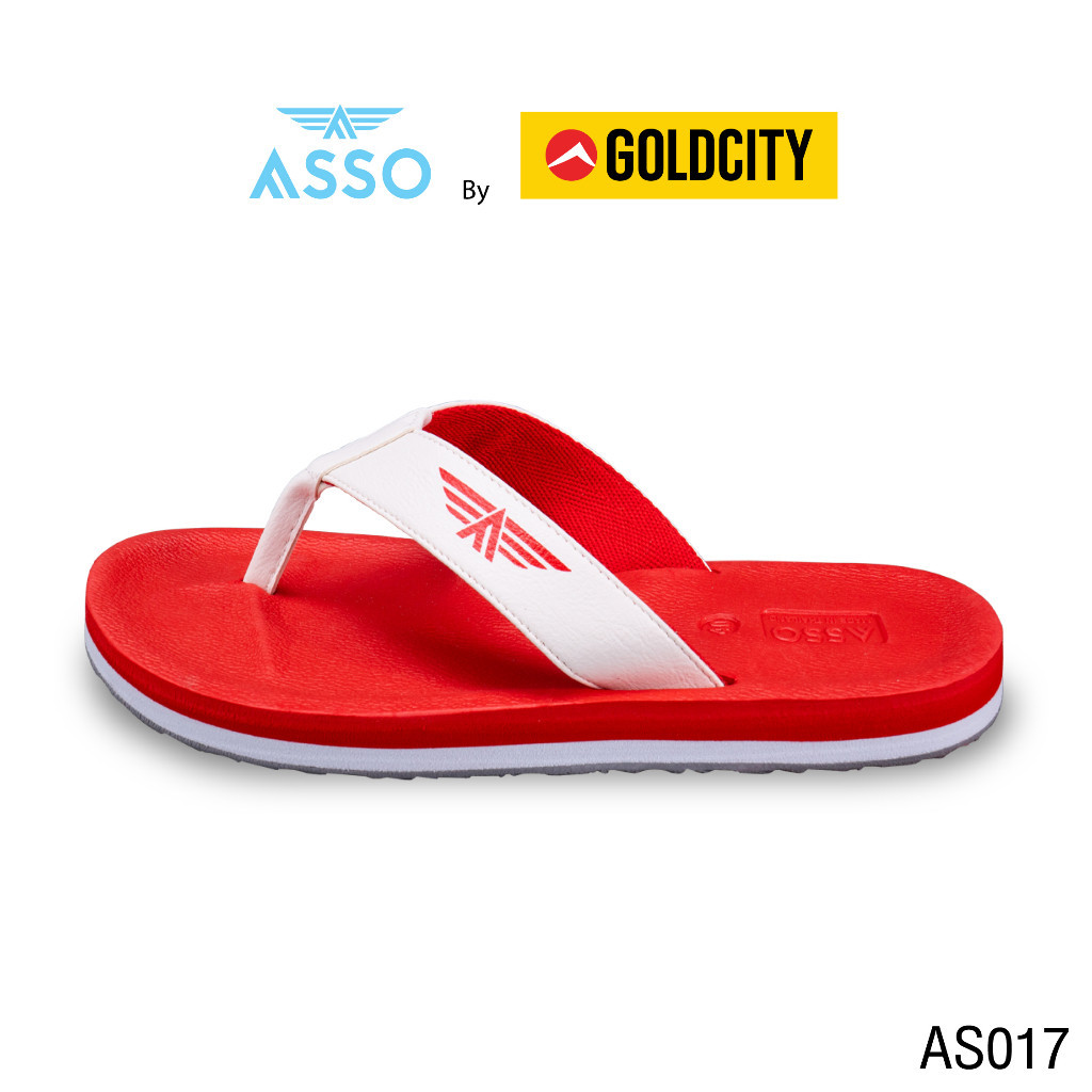 รองเท้าแตะ แบบหูคีบ  พื้นยางพารา SIZE 37-45 ส่งตรงจากโรงงานแท้100% ASSO รุ่น AS017