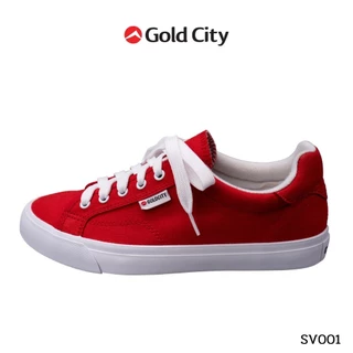 รองเท้าผ้าใบ ผูกเชือก พื้นยางพารา สีดำ SIZE 37-45 ส่งตรงจากโรงงานแท้100% GOLDCITY รุ่น SV001