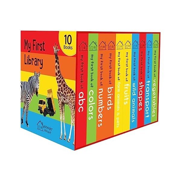 My First Library: Boxset of 10 Board Books for Kids - Wonder House Books