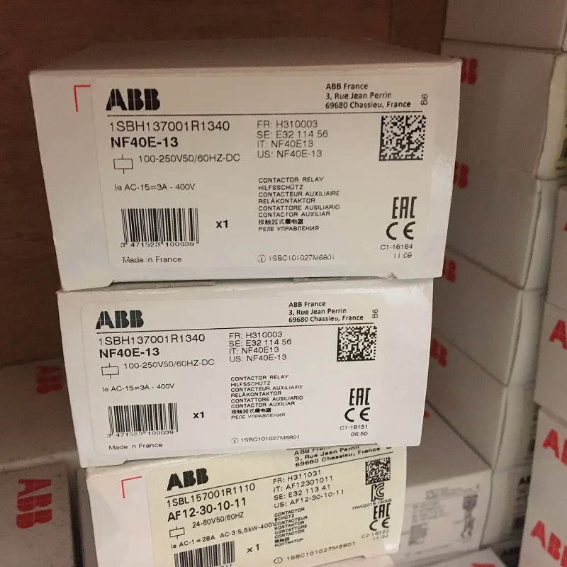 ABB NF 4ขั้วคอนแทครีเลย์ Ac/dc ดำเนินการ NF40E-12 NF40E-13 NF40E-14