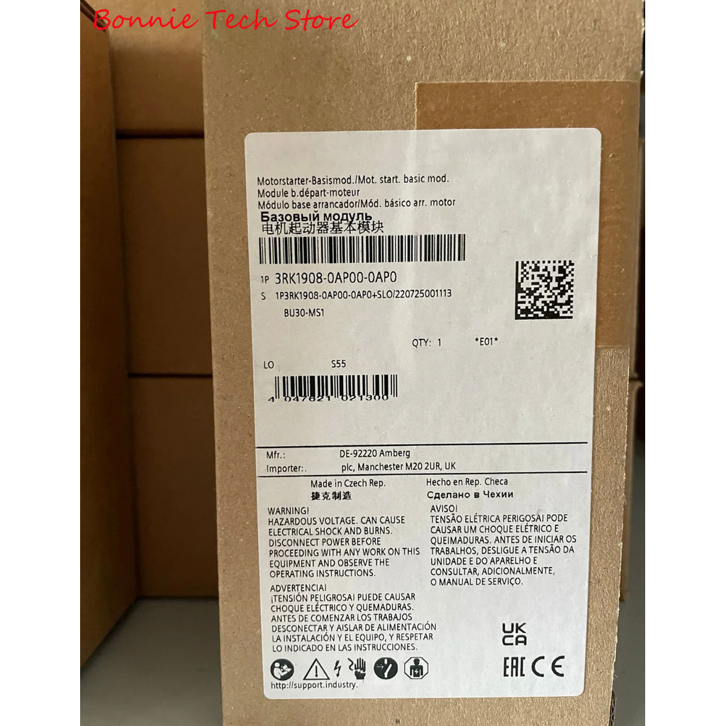 3RK1908-0AP00-0AP0สำหรับ Siemens Base Unit (BU30-MS1) สำหรับ ET 200SP Motor Starter