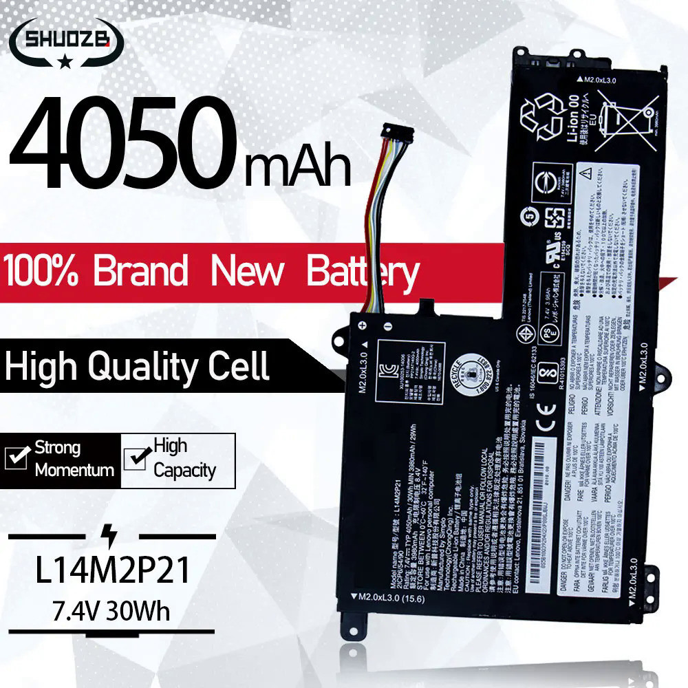 L14M2P21 Laptop Battery For Lenovo S41-70AM 75 35 B50 IdeaPad 300S Yoga 500-151BD 510S-14ISK 15ISK 3