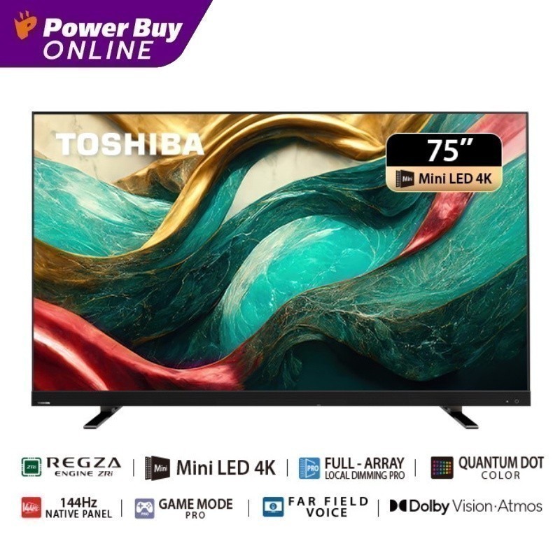 Toshiba ทีวี 75Z870MP สมาร์ททีวี 75 นิ้ว 4K VIDAA UHD MiniLED รุ่น 75Z870MP ปี 2023