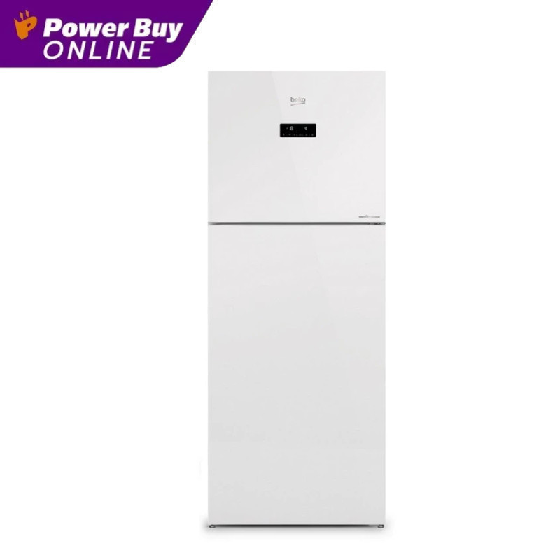 BEKO ตู้เย็น 2 ประตู (14.6 คิว, สีกระจกขาว) รุ่น RDNT470E10VZJHFGW