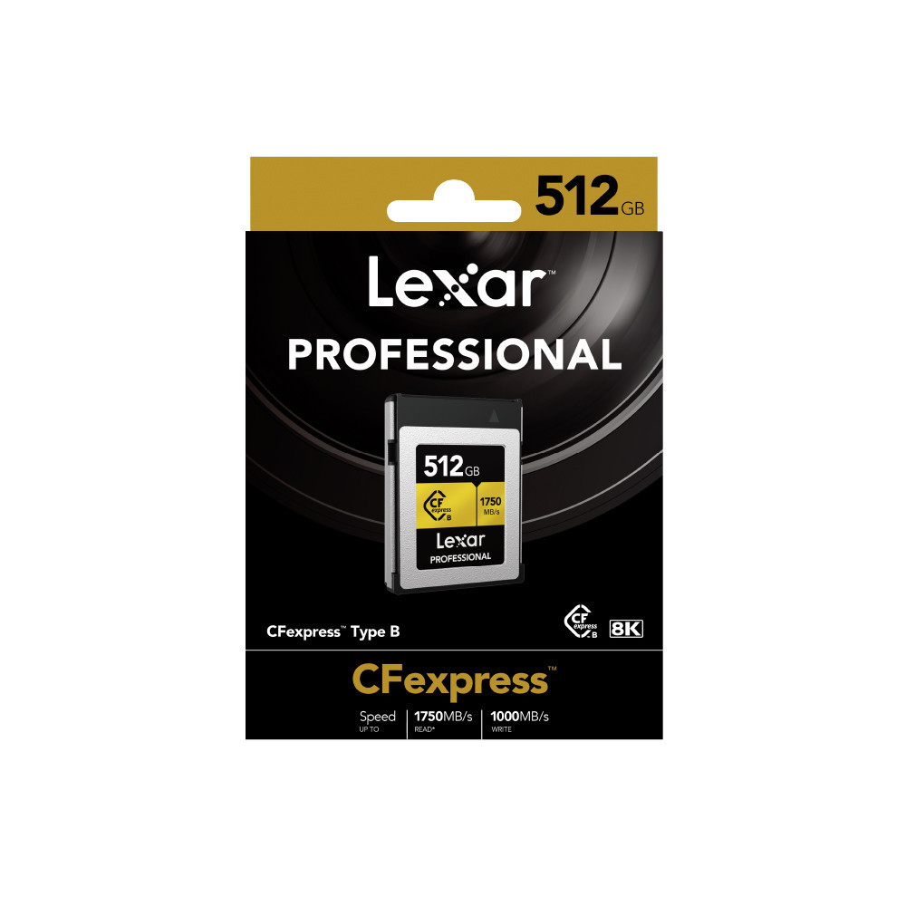 การ์ดหน่วยความจำ ซีเอฟเอ็กเพรสการ์ด LEXAR CFEXPRESS TYPE B 512GB VPG400 RAW 8K RW1900/1500MB/S (LCXEXPR512G) GOLD SERIES_6