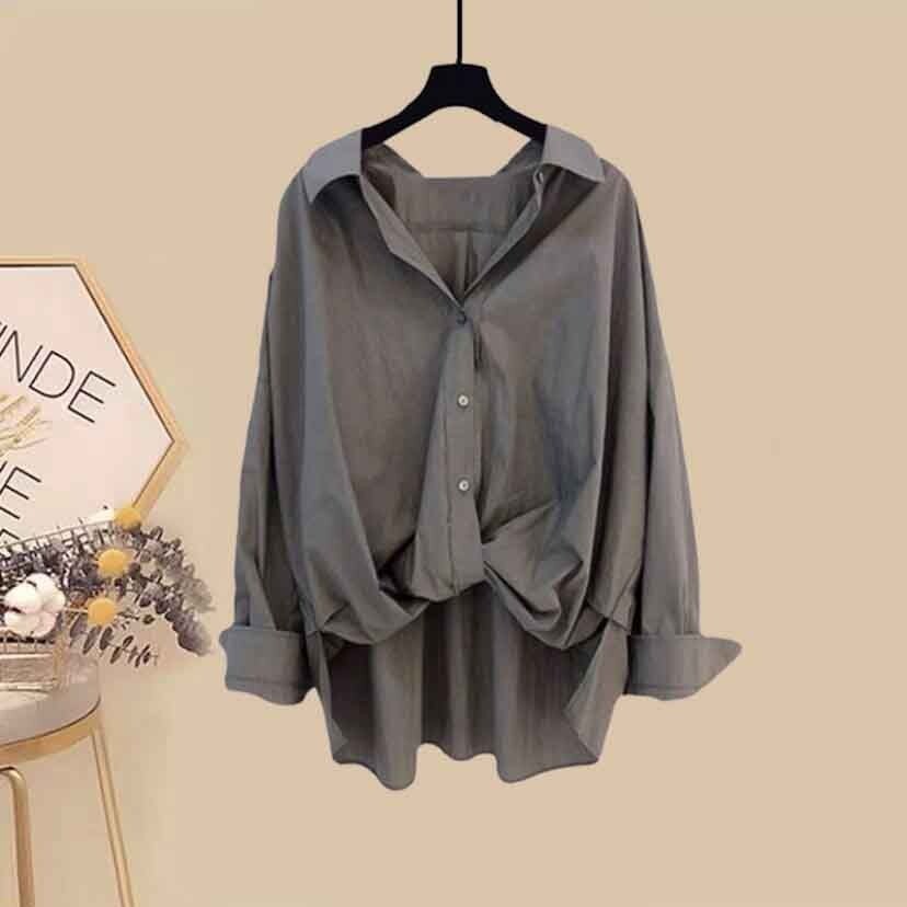 แฟนตาซี:💙ชุดเซท3ชิ้น เสื้อแขนยาว+เสื้อกั๊กเชือกแขวนคอ+กางเกงขาสั้น แฟชั่นสไตล์เกาหลี⭐️เซ็กซี่ ดูหรูหรา สไตล์การทำงาน ฟร - รูปที่ 2