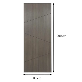 AZLE ประตูภายในเมลามีน ATLANTA 80X200 ซม. สีเทา ไม่เจาะลูกบิด จัดส่งโดย HomePro