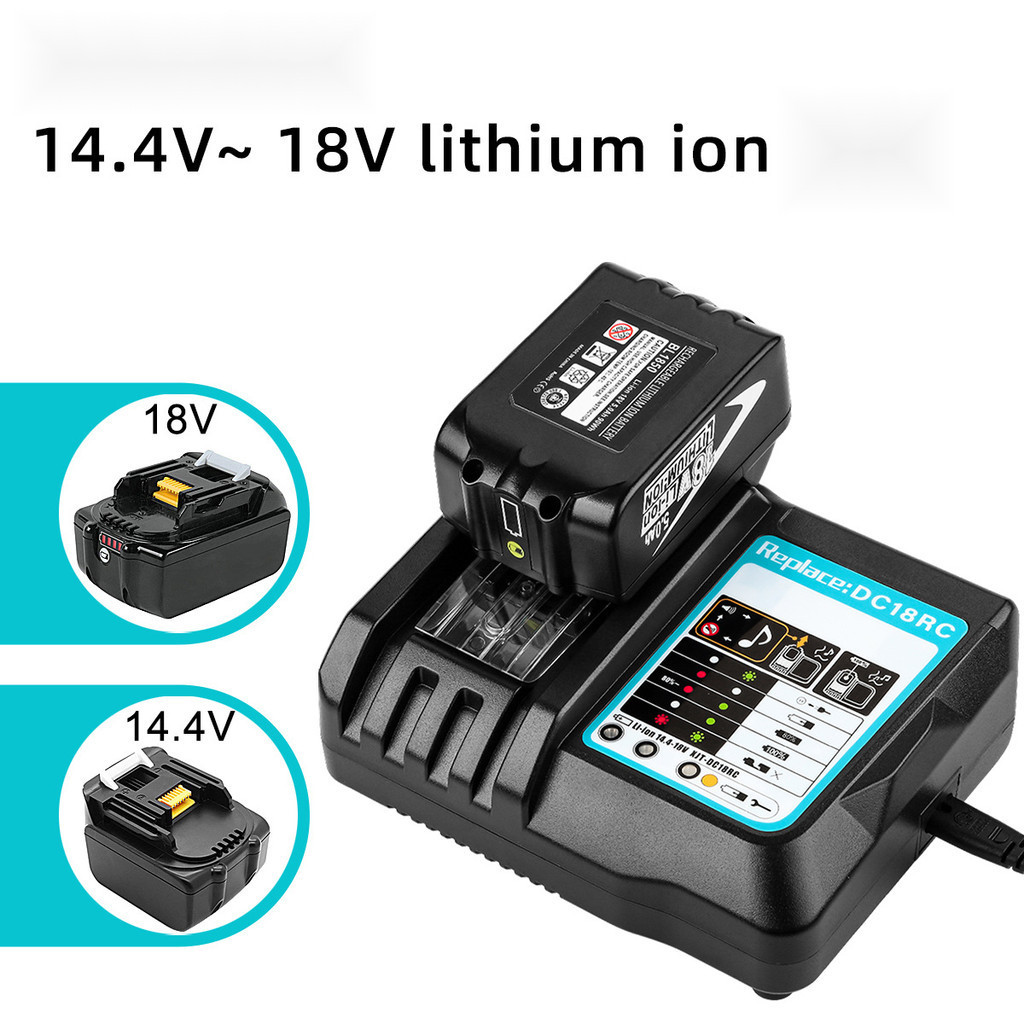 ใช้บังคับMakita DC18RCเครื่องชาร์จ14.4V~18Vเครื่องชาร์จแบตเตอรี่ Kida DC18RC