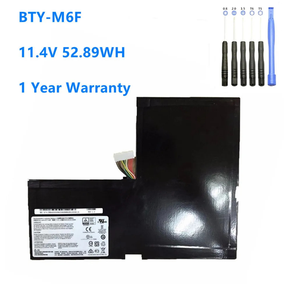 BTY-M6F laptop battery for MSI GS60 2PL 2QE 6QE 6QC MS-16H2 battery BTY-M6F 11.4V 52. 89oh/4640mAh