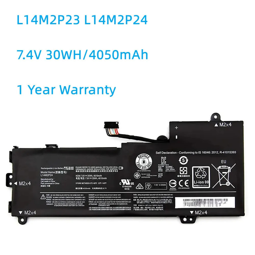 Lenovo ideapad series laptop battery, 14oh, l2l22, L14S2P22, L14M2P23, L14M2P24, U30