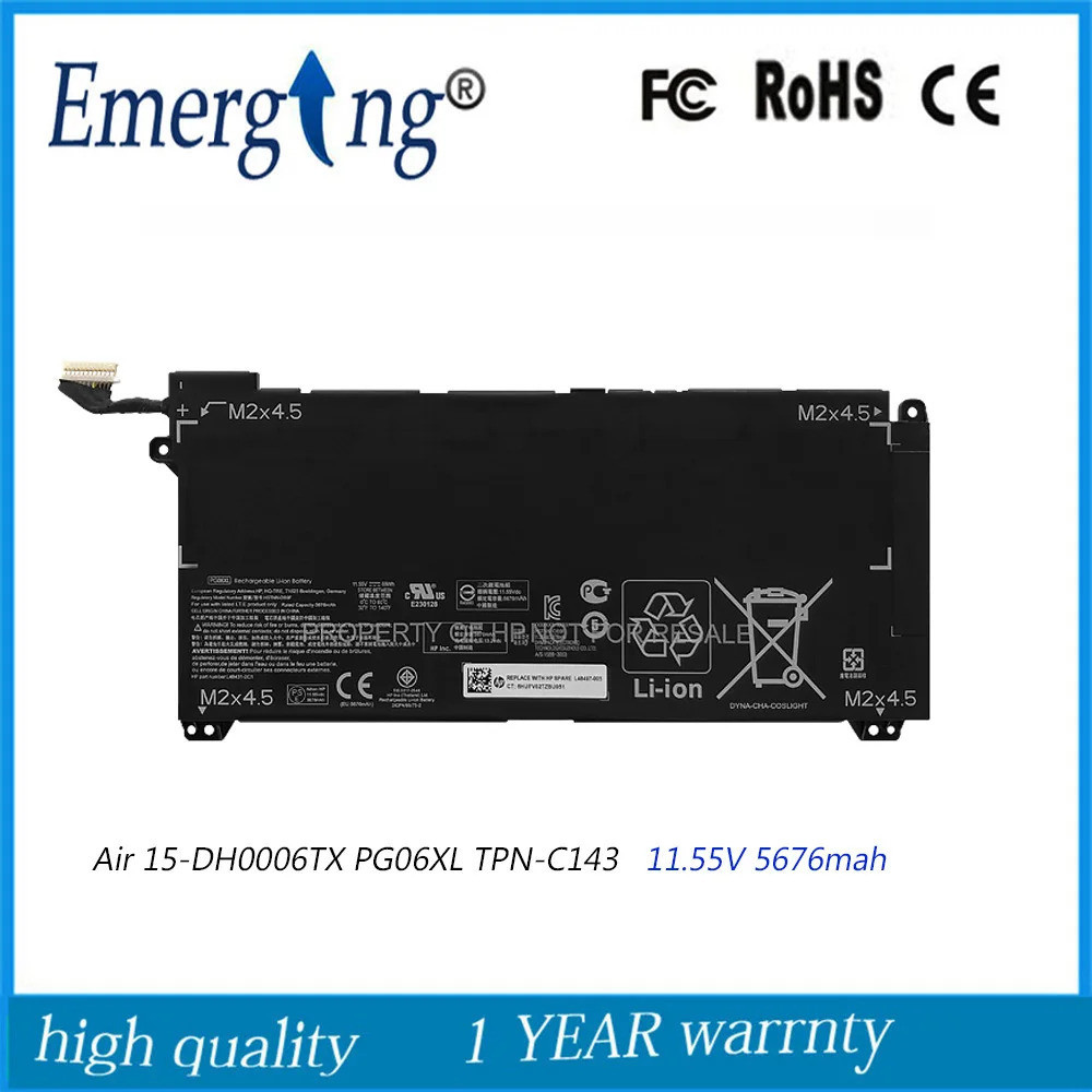 11.55โวลต์69WH เดิมแล็ปท็อปแบตเตอรี่ PG06XL สำหรับ HP Omen 15-dh HSTNN-DB9F L48431-2C1 15-dh0007TX