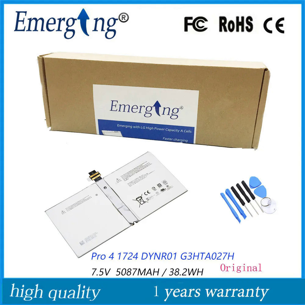 7.5โวลต์5087มิลลิแอมป์ชั่วโมงใหม่เดิม G3HTA027H แล็ปท็อปแบตเตอรี่สำหรับ Microsoft Surface Pro 4 1724