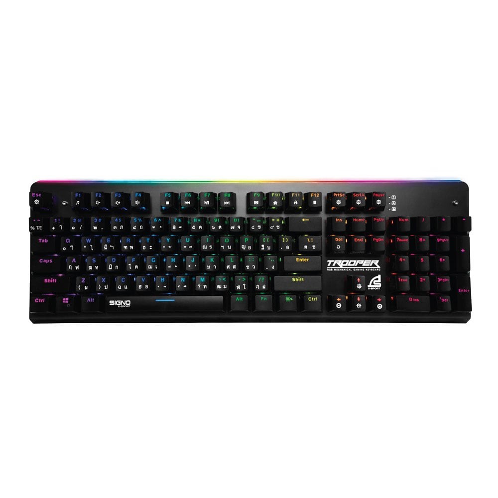 KEYBOARD (คีย์บอร์ด) SIGNO KB-771 TROOPER (BLUE OPTICAL SWITCH) (RGB LED) (EN/TH)