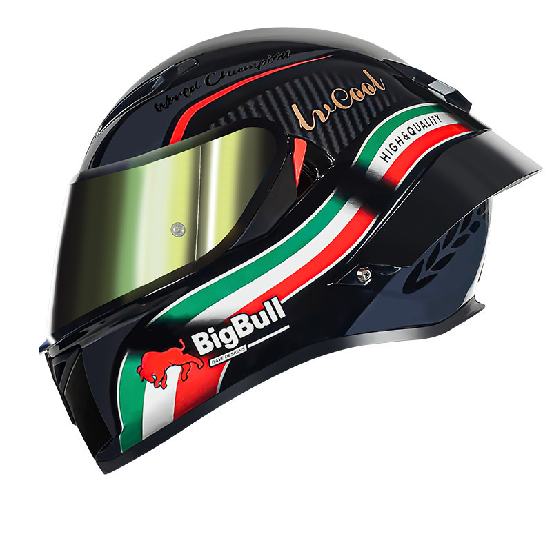 Hot Sale OEM DOT Full Face Motorcycle Helmets Colorful Helmet Double Visor Cascos Large Tail Section