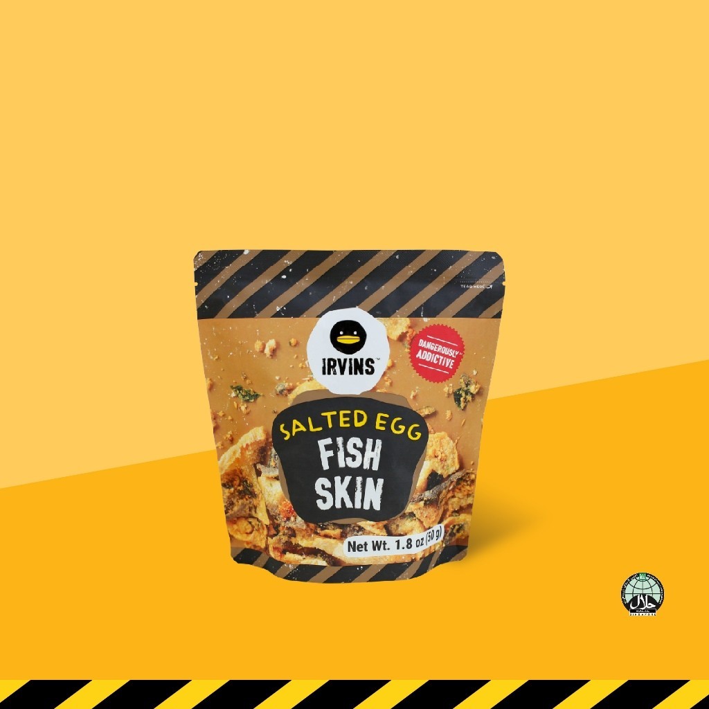 Irvins มินิหนังปลาทอดกรอบเคลือบไข่เค็ม (Mini Salted Egg Fish Skin) ขนาด 50 g by Cute Products Plus
