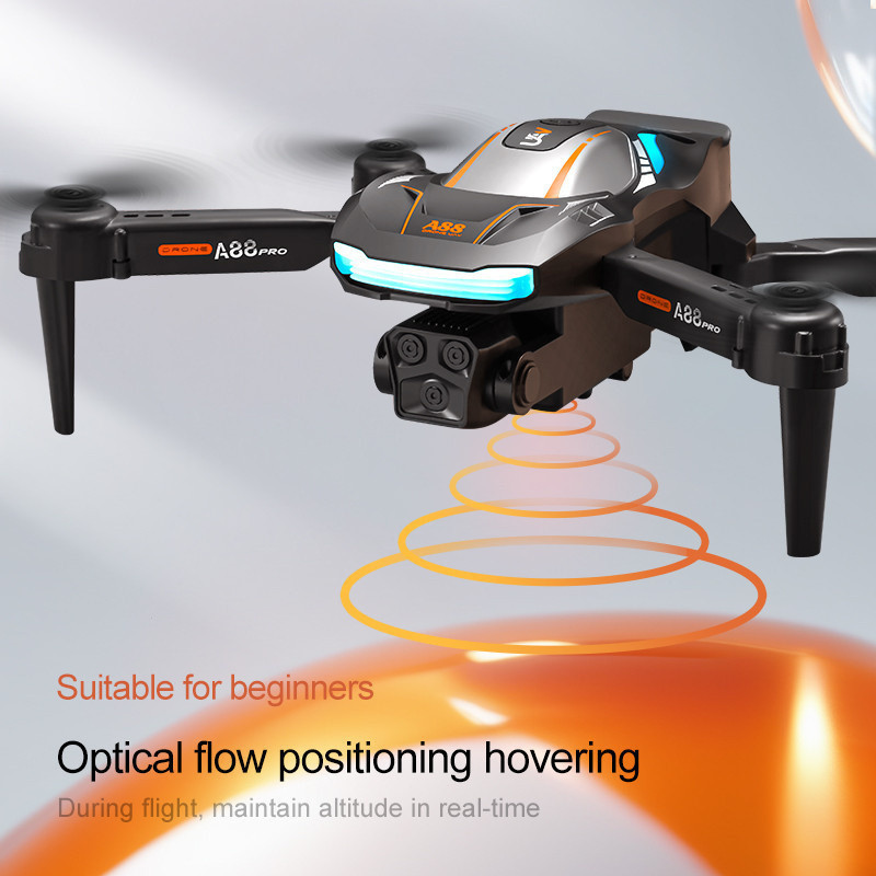 🔥 🔥ใหม่ A88 มินิ Drone UAV 4K 8K HD ถ่ายภาพกล้องคู่ 360 °กล้อง WIFI รีโมทคอนโทรล พับตัวเครื่อง Drone